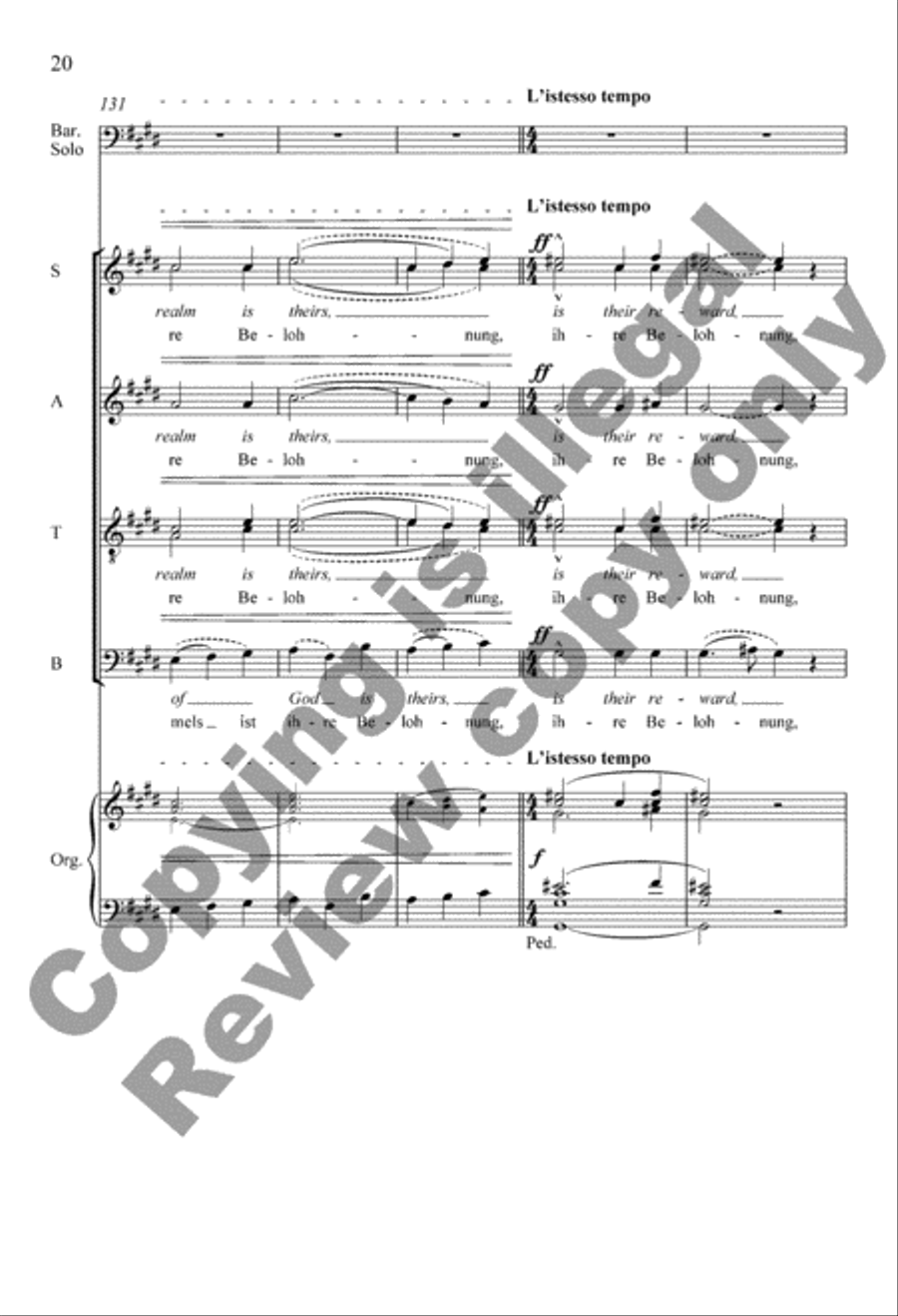The Beatitudes (Die Seligkeiten) Divisi scores gallery preview page 19