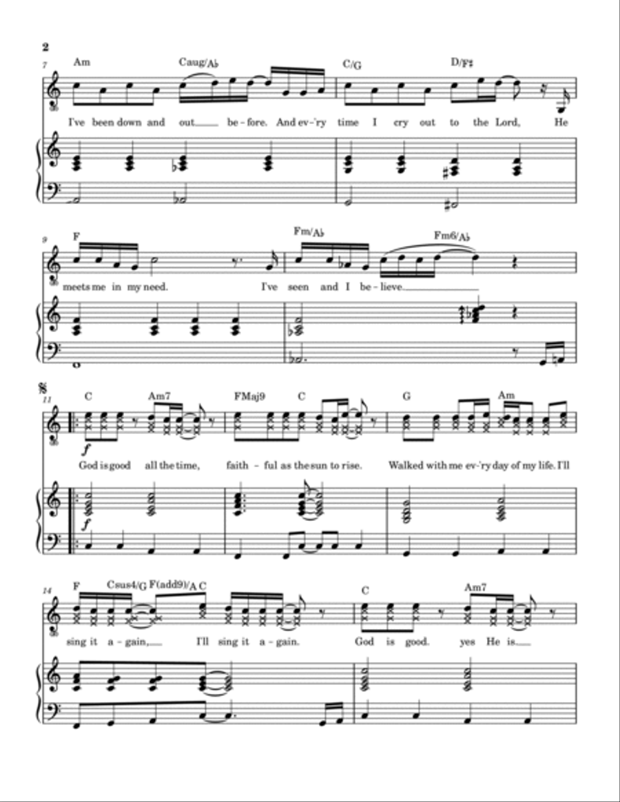God Is Good (all The Time) Piano, Vocal, Guitar scores gallery preview page 3