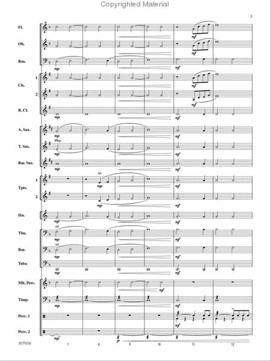 Kingdom Hearts Theme (Hikari) Concert Band scores gallery preview page 3