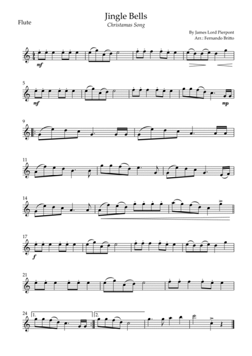 Jingle Bells (Christmas Song) for Woodwind Quartet image number null