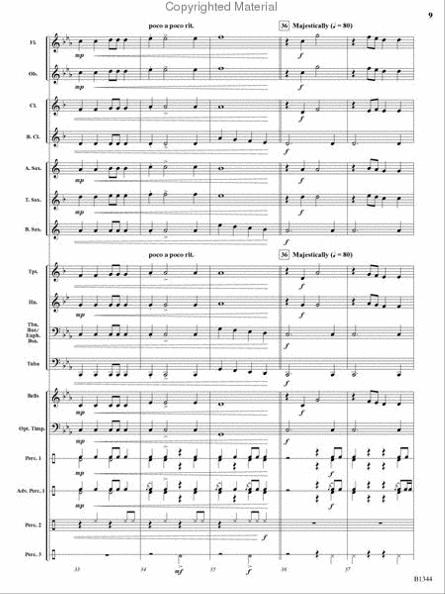 Quest of the Black Knight Concert Band scores gallery preview page 8
