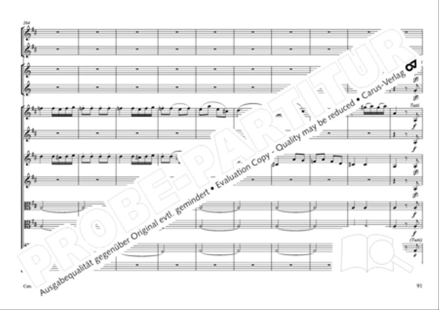 Concertone in D major Horn scores gallery preview page 92