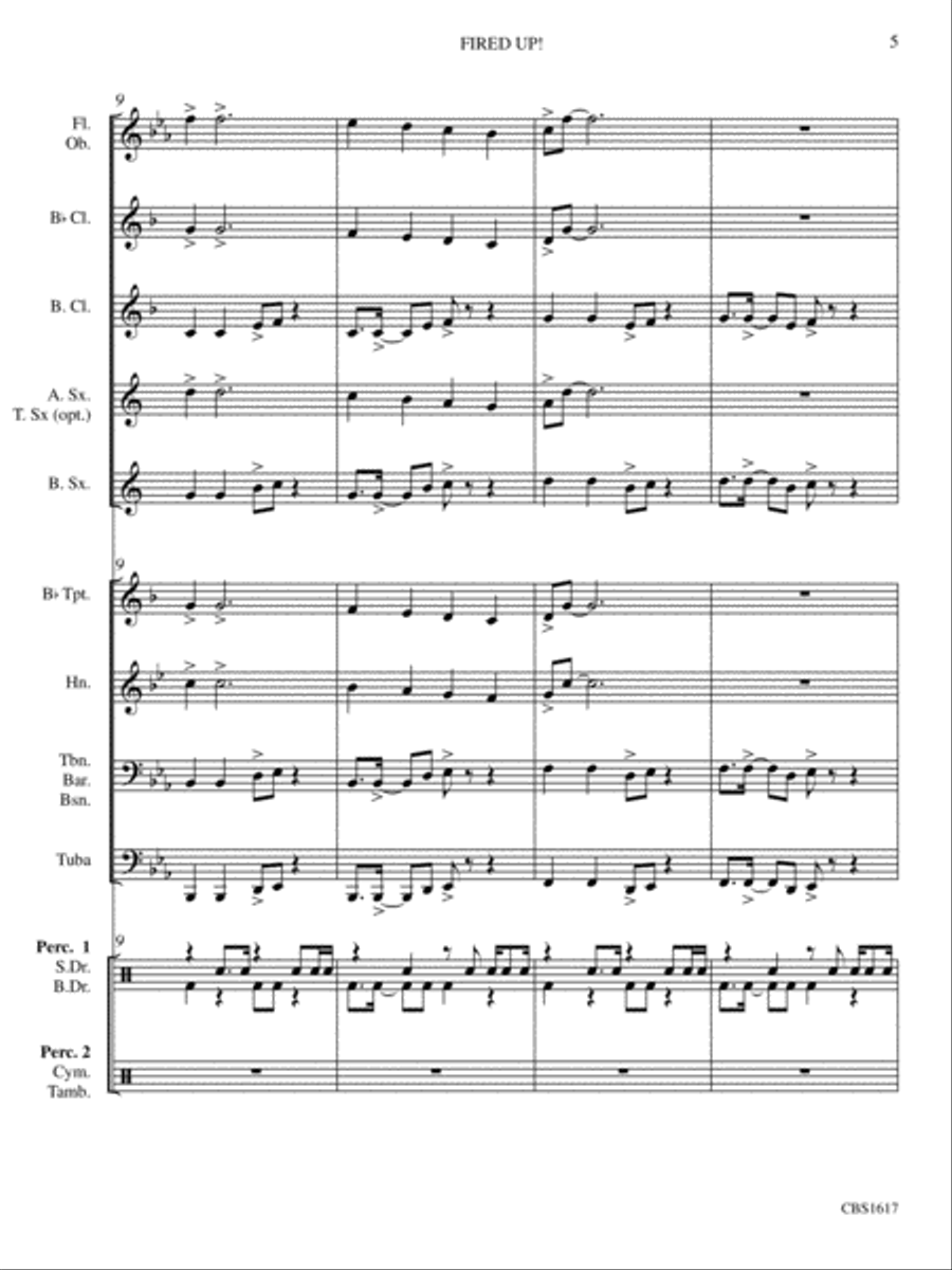 Fired Up! Concert Band scores gallery preview page 6
