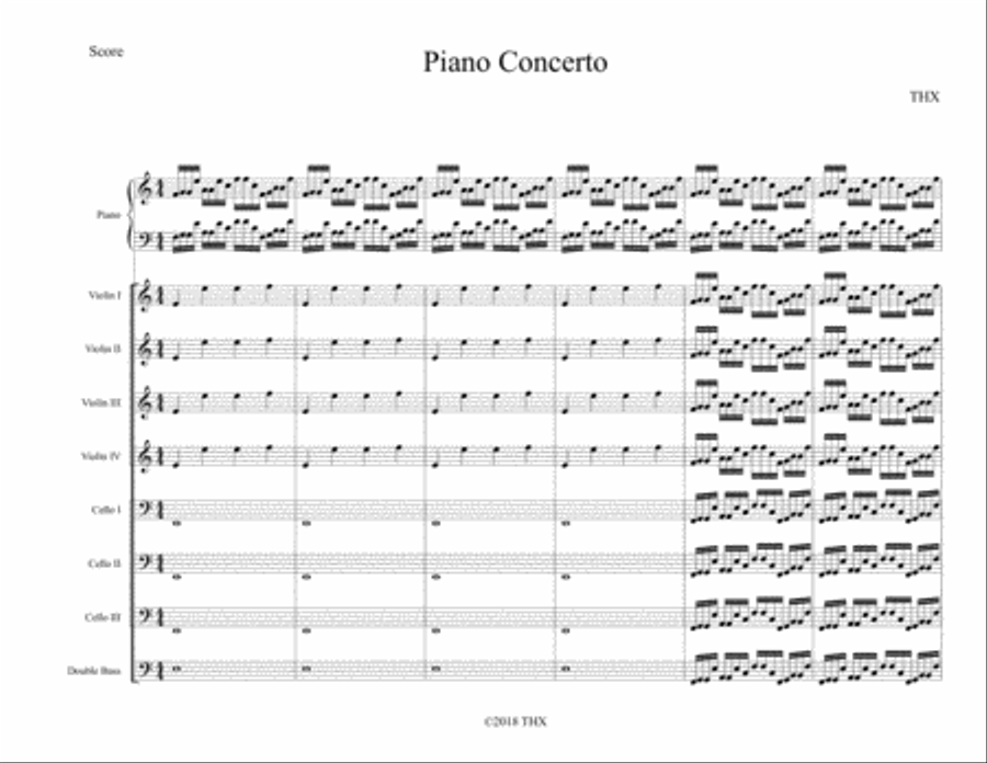piano concerto Small Ensemble scores gallery preview page 1