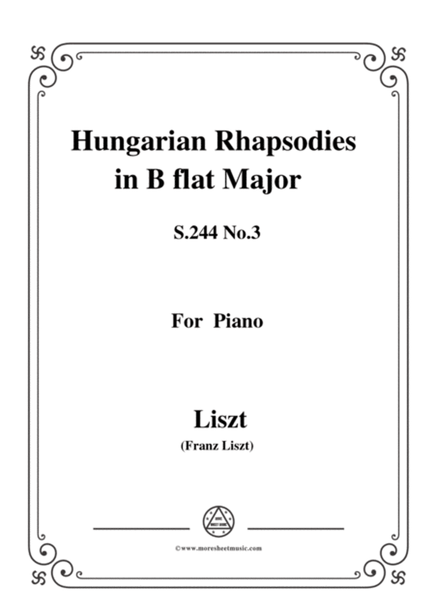 Liszt-Hungarian Rhapsodies,S.244 No.3 in B flat Major,for piano image number null