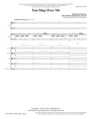 Book cover for You Sing Over Me - Full Score