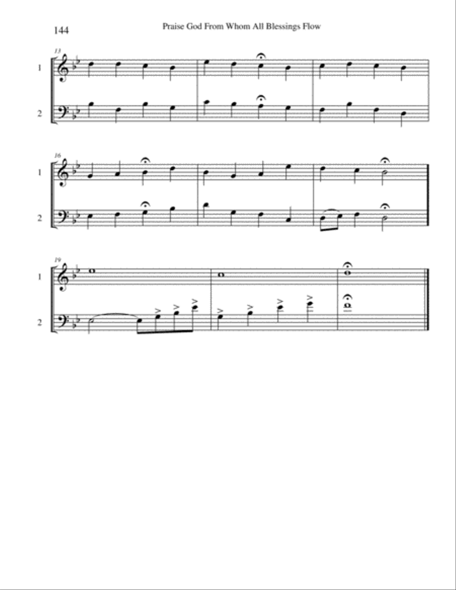 Ten Selected Hymns for the Performing Duet, Vol. 8 - horn and low horn Brass Duet scores gallery preview page 4