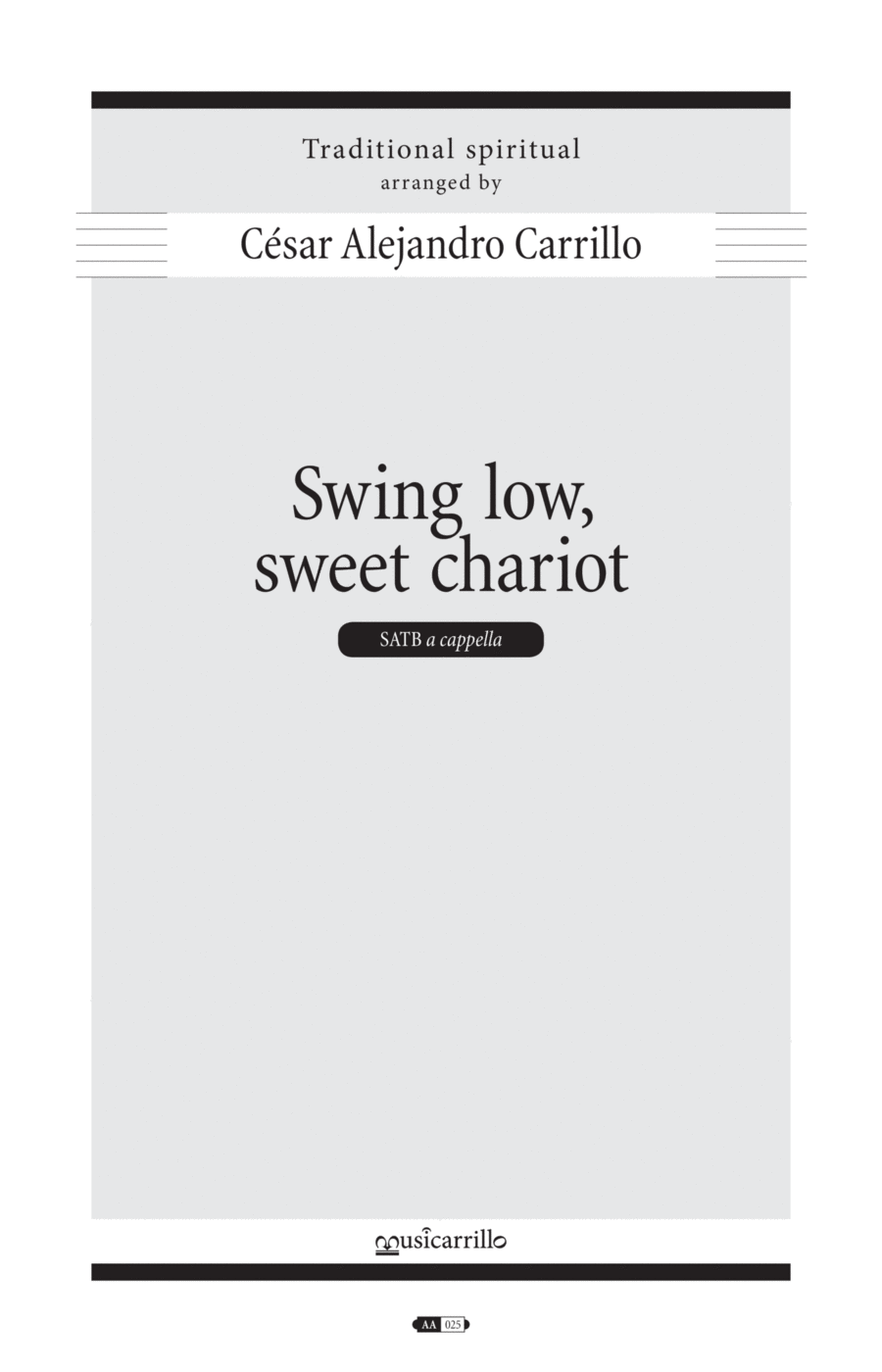 Swing low sweet chariot Swing low sweet chariot 4-Part scores gallery preview page 1
