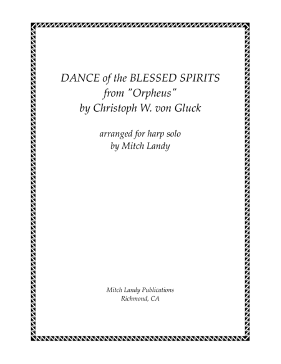 Dance of the Blessed Spirits Harp scores gallery preview page 1