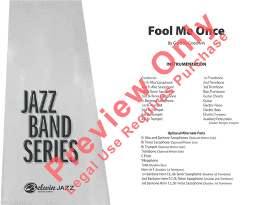 Fool Me Once Jazz Ensemble scores gallery preview page 2