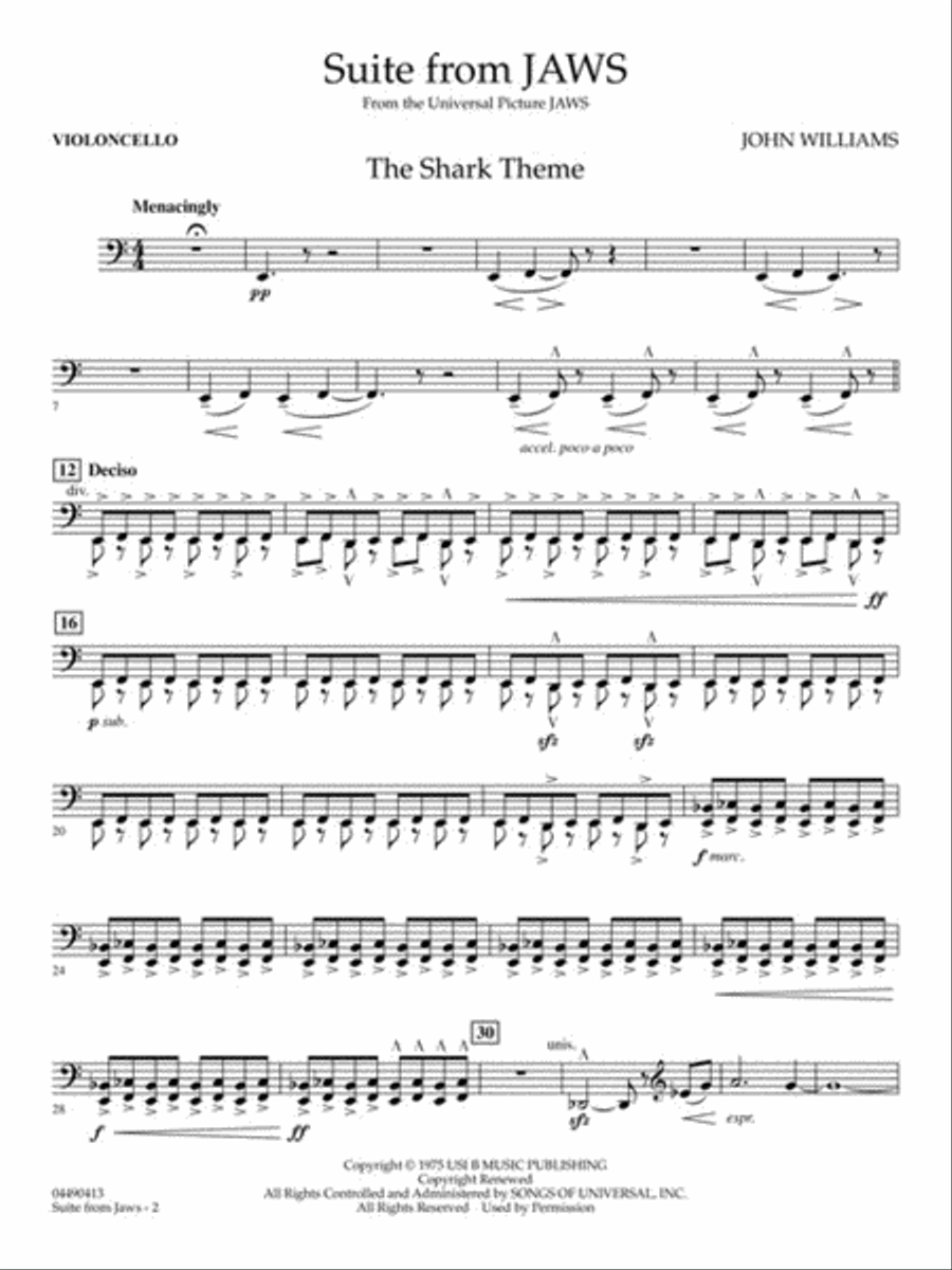 Suite from Jaws Full Orchestra scores gallery preview page 10
