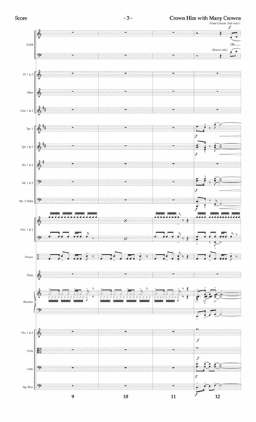Crown Him with Many Crowns - Orchestral Score and Parts