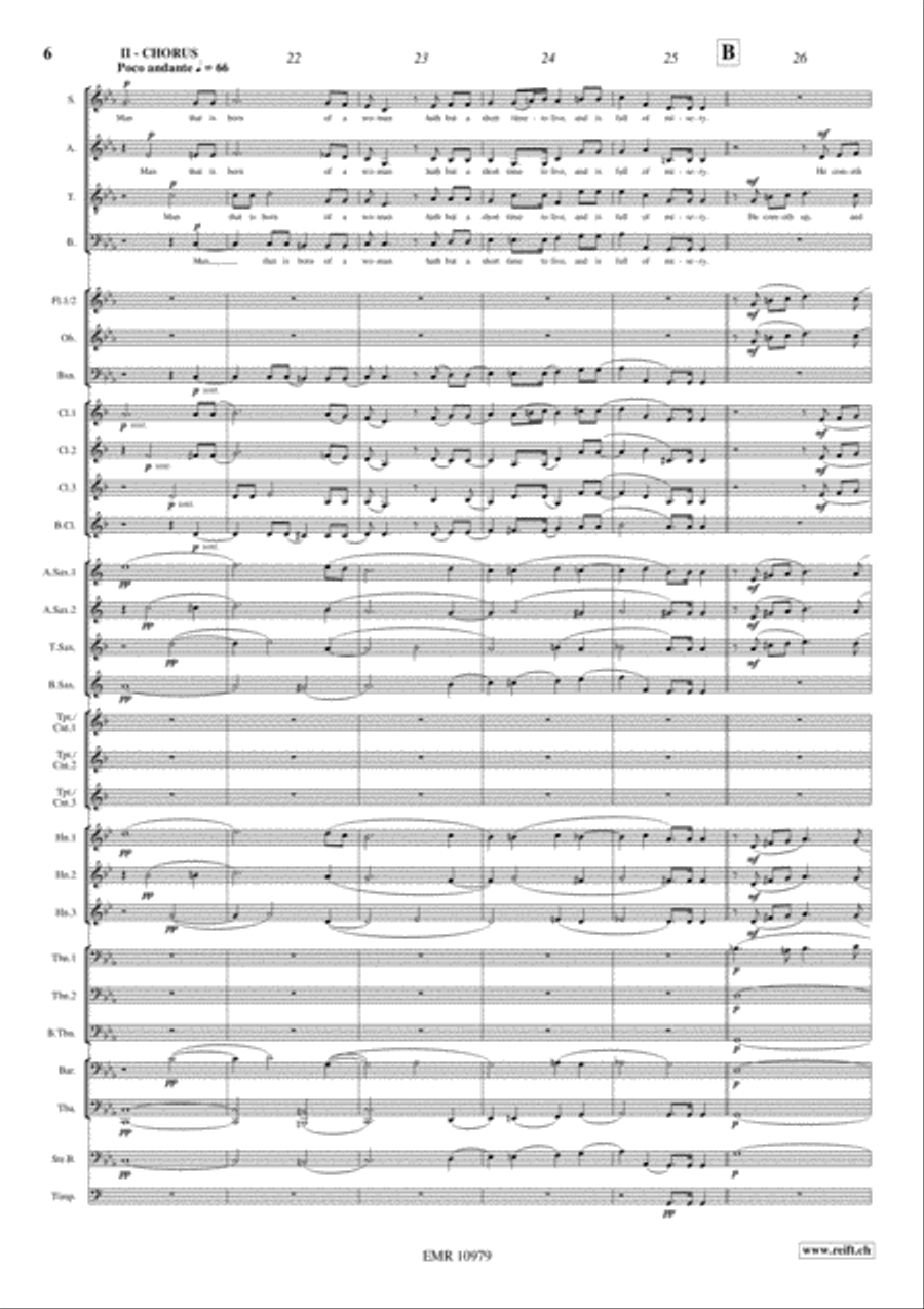 Funeral Music Of Queen Mary 4-Part scores gallery preview page 10