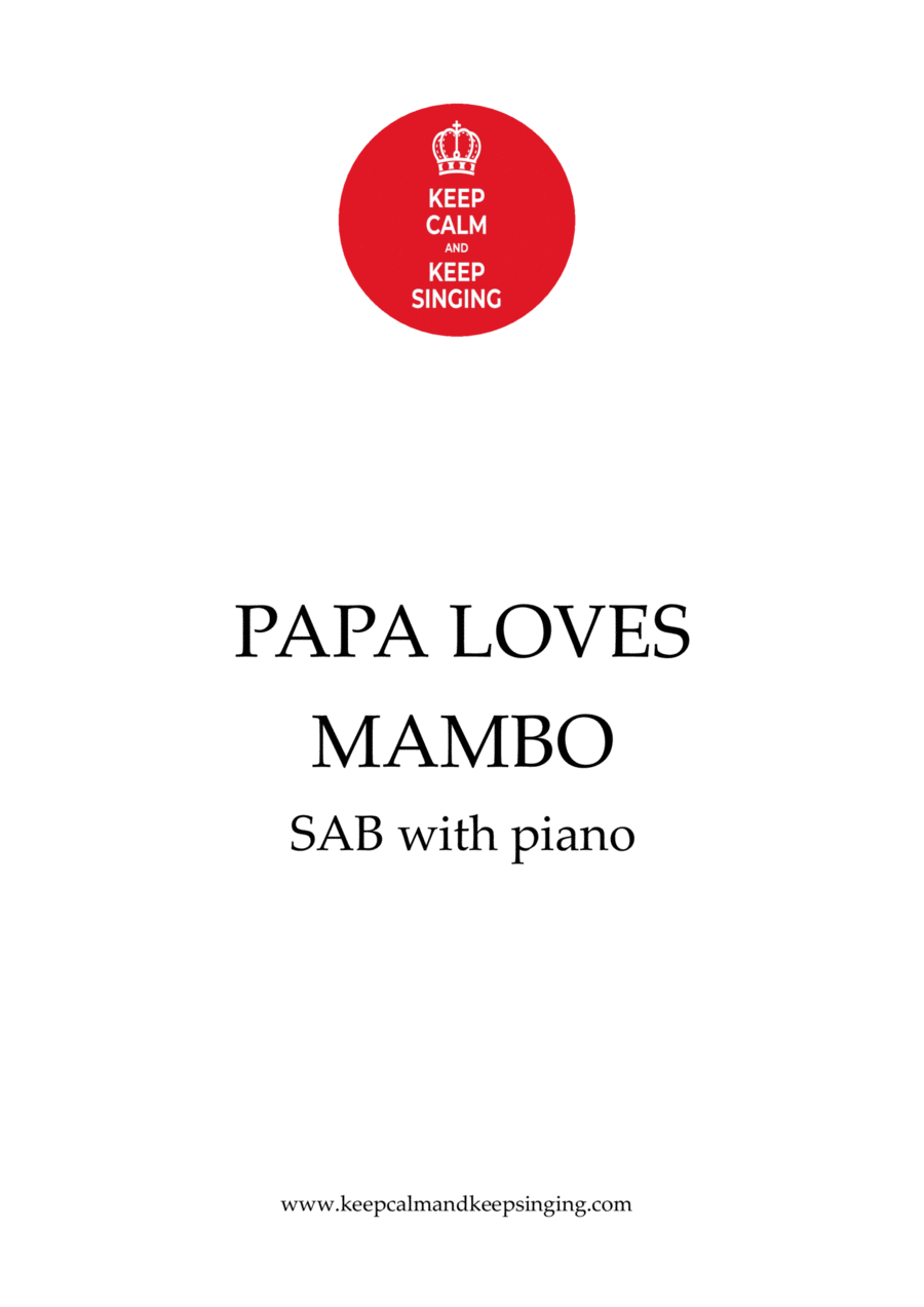 Papa Loves Mambo 3-Part scores gallery preview page 1
