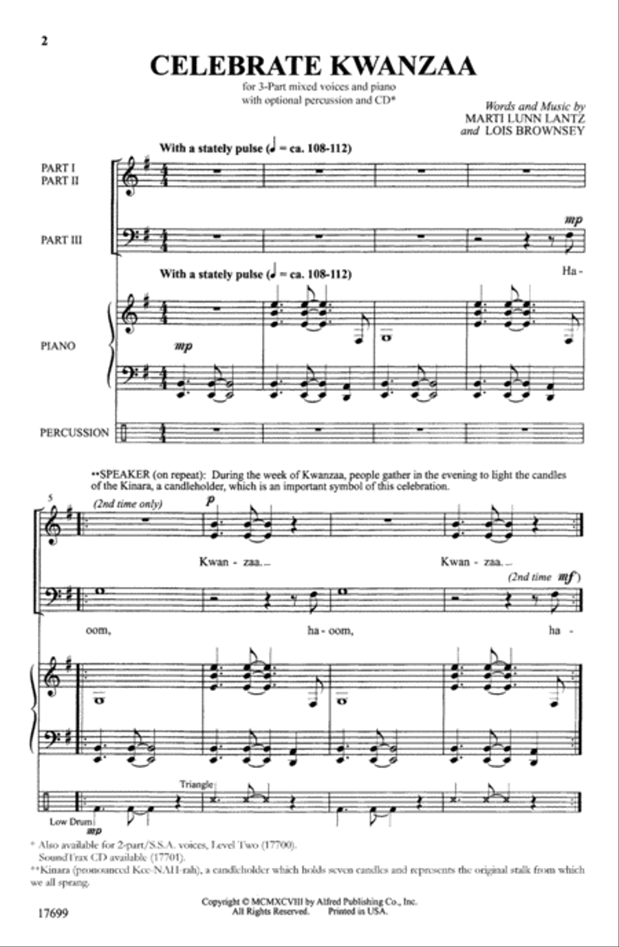Celebrate Kwanzaa Choir scores gallery preview page 1