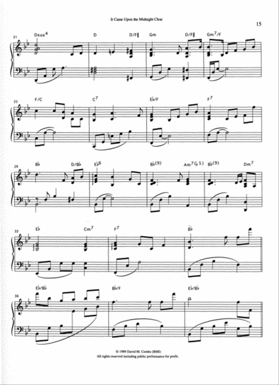 It Came Upon the Midnight Clear Piano Solo scores gallery preview page 2