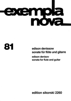 Book cover for Sonata Nova 81 Fl/Gtr
