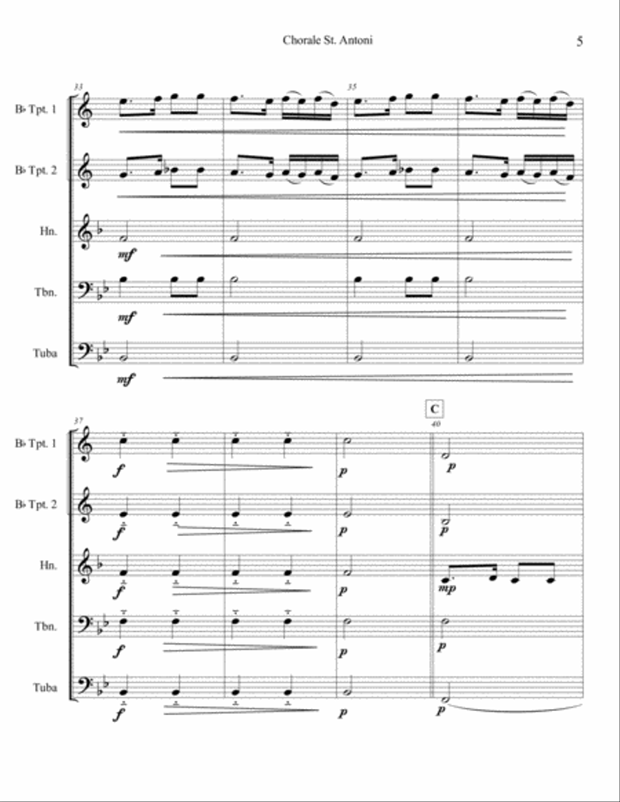 Chorale St. Antoni Brass Ensemble scores gallery preview page 6