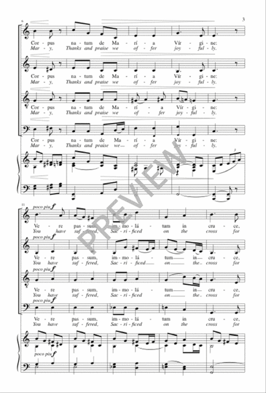 Ave verum corpus Ave verum corpus 4-Part scores gallery preview page 4