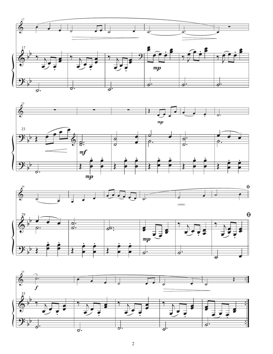 Summer Waltz - Junior Clarinet solo with piano accompaniment Clarinet Solo scores gallery preview page 3