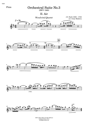 Book cover for Air on G String - Woodwind Quartet (Individual Parts)