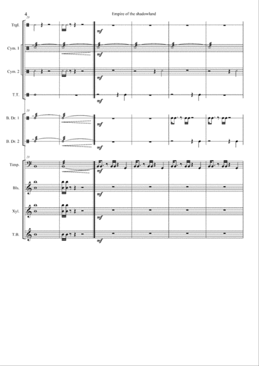Empire of the Shadowland School and Community scores gallery preview page 5
