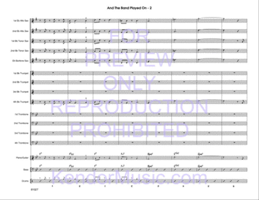 And The Band Played On Jazz Ensemble scores gallery preview page 3