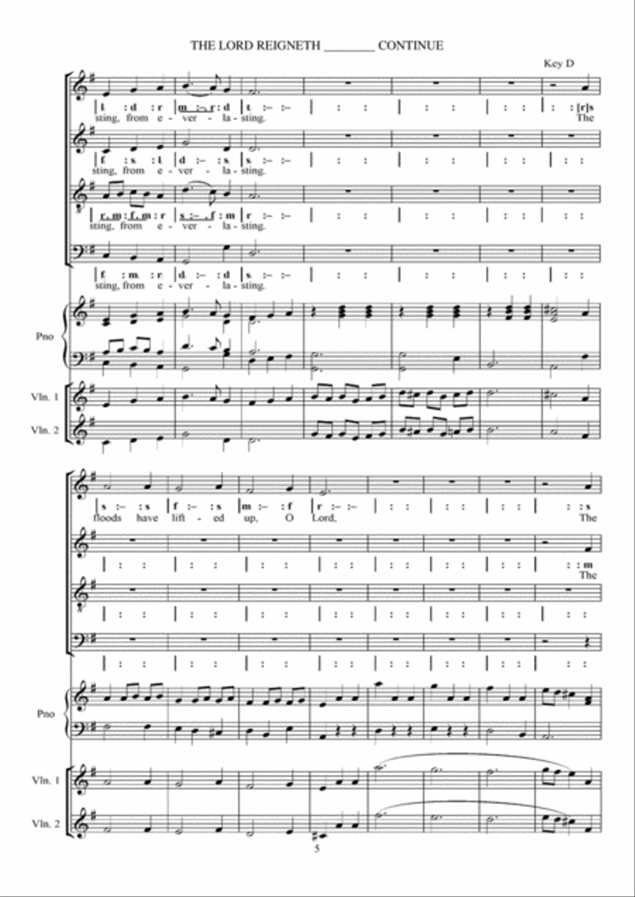 The Lord Reigneth The Lord Reigneth 4-Part scores gallery preview page 6