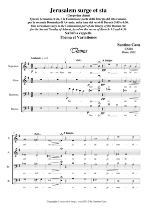 Jerusalm surge, et sta_Thema et Variationes for Choir SAbrB a cappella