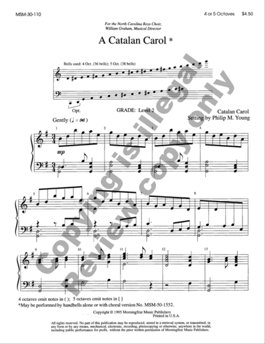 A Catalan Carol Handbell Choir scores gallery preview page 2
