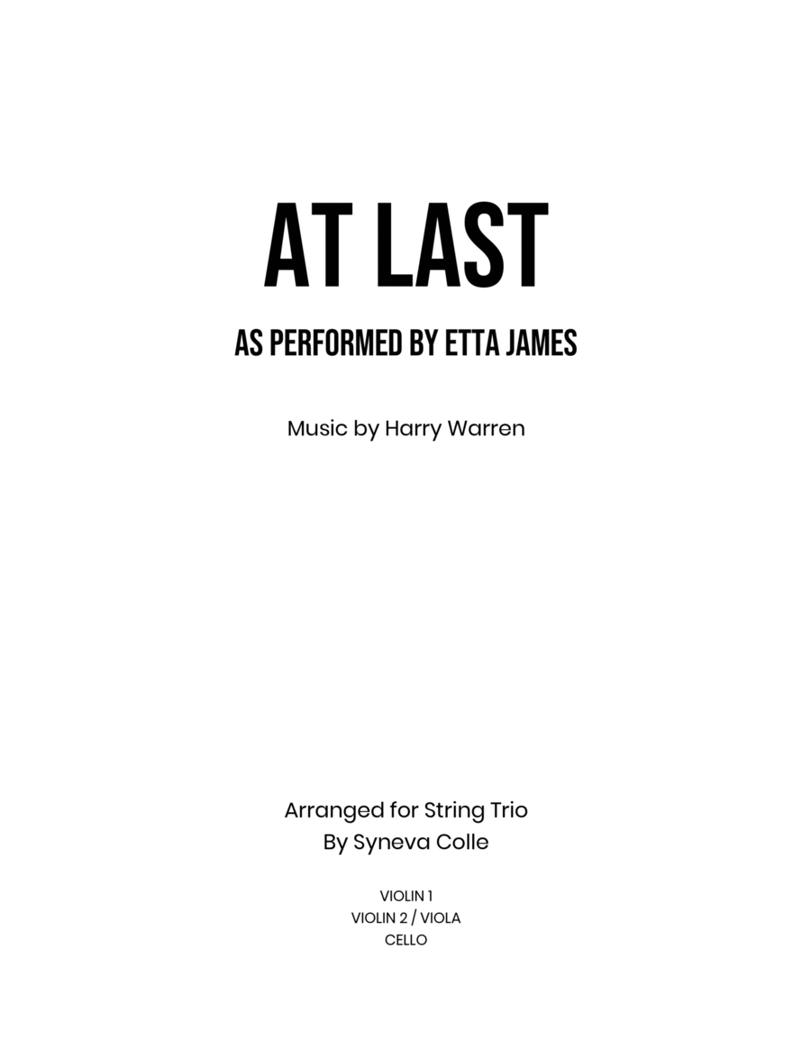 At Last At Last String Trio scores gallery preview page 1