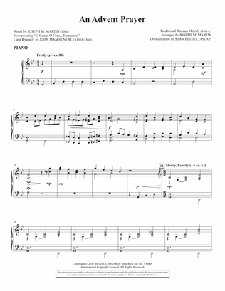 An Advent Prayer (Consort) - Piano