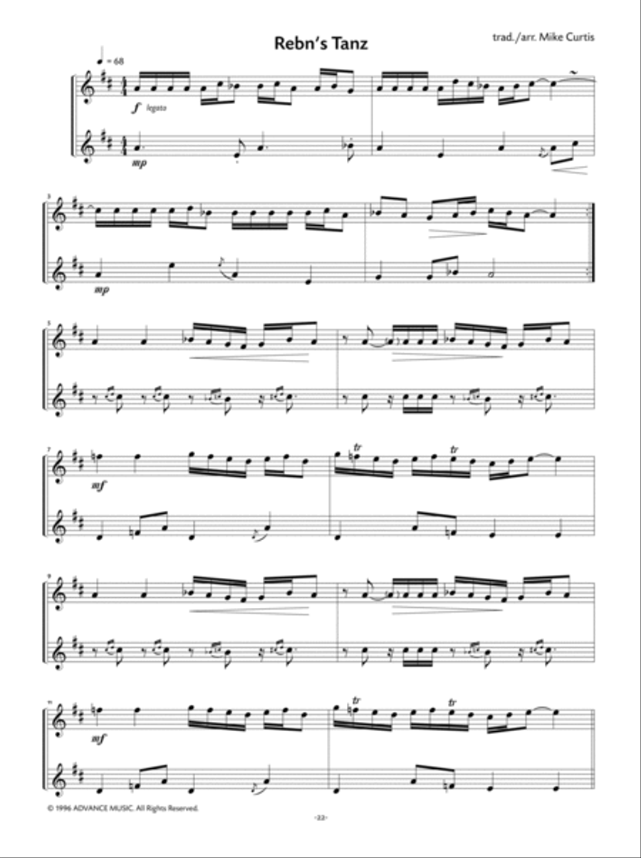 Ten Klezmer Duos, Volume 1 Clarinet Duet scores gallery preview page 11