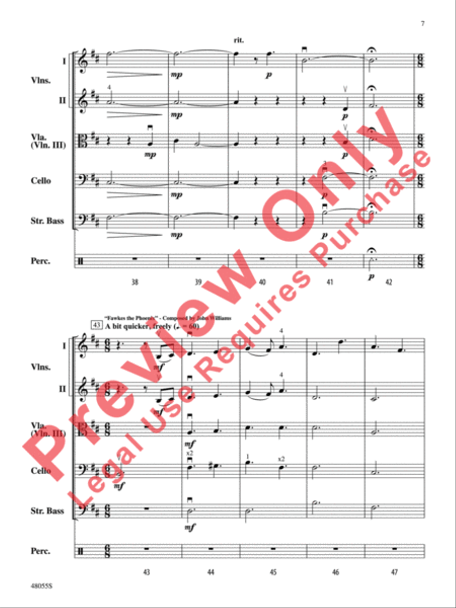 Harry Potter -- Wizards Unite---Selections from the Real-World Augmented Reality Mobile Game String Orchestra scores gallery preview page 8