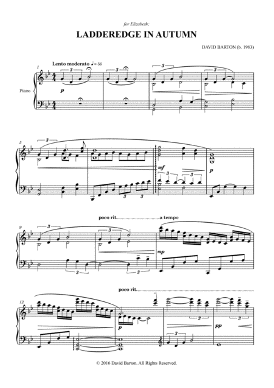 Ladderedge in Autumn Piano Solo scores gallery preview page 3