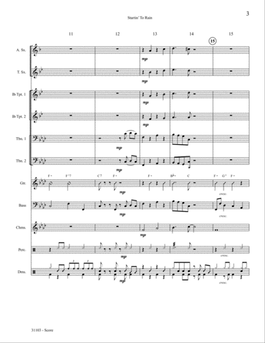 Startin' to Rain: Score Score scores gallery preview page 3