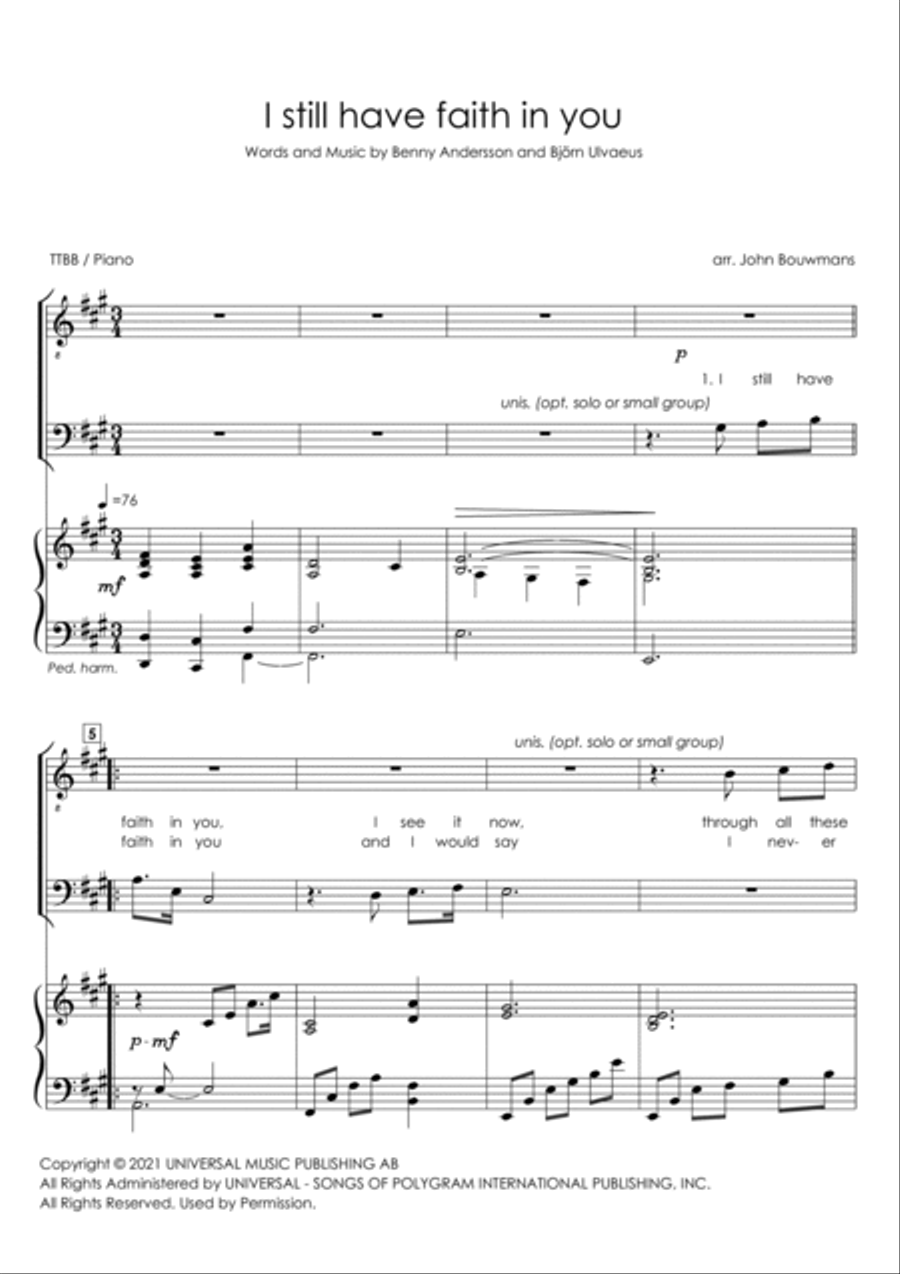 I Still Have Faith In You TTBB scores gallery preview page 4