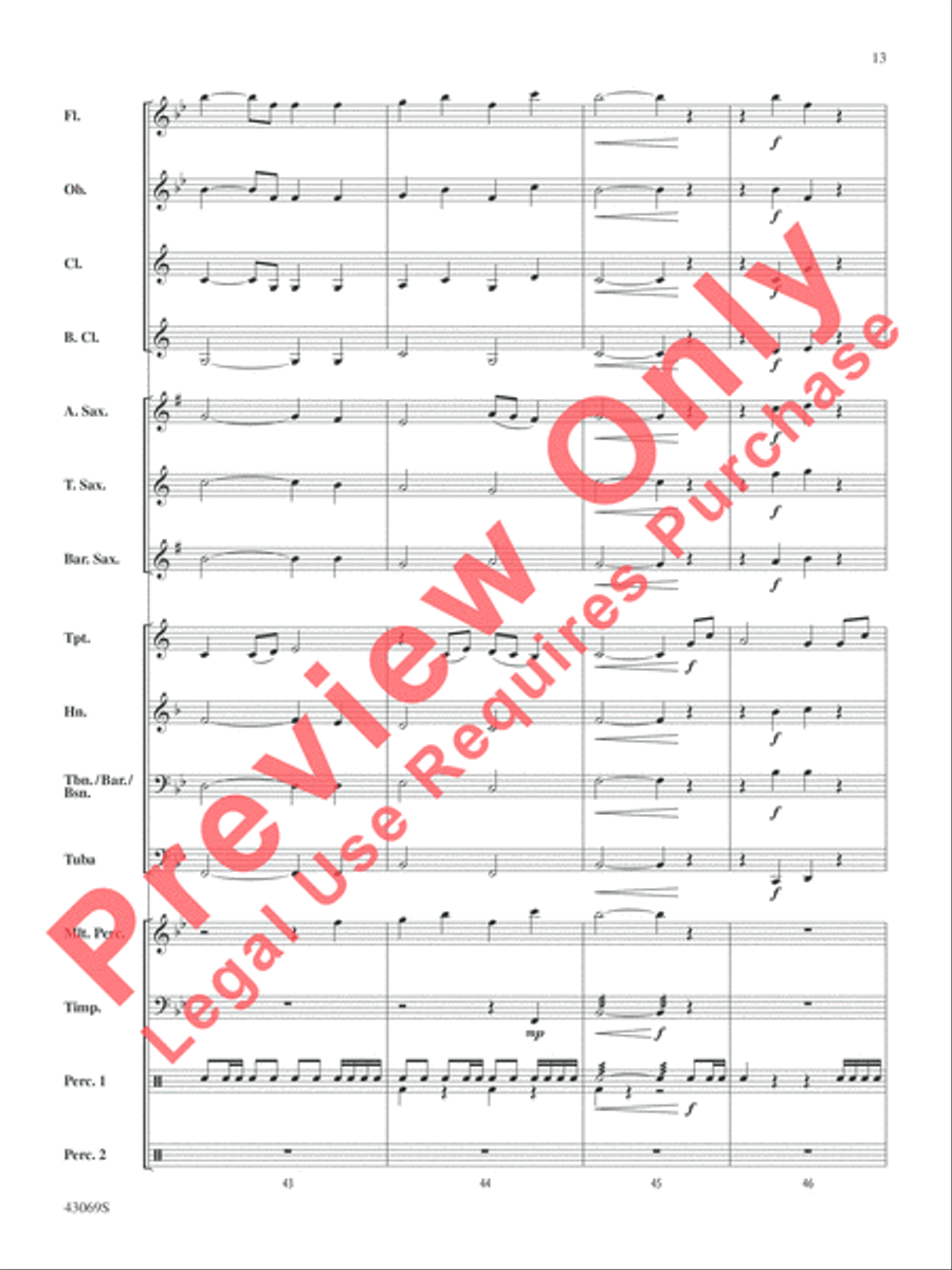 Hymn for Those Who Serve Concert Band scores gallery preview page 13