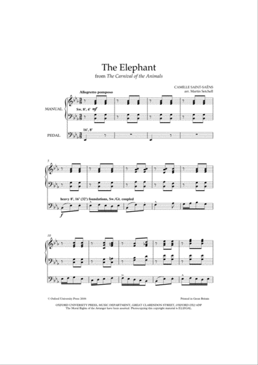 A Saint-Saens Organ Album Organ Solo scores gallery preview page 2
