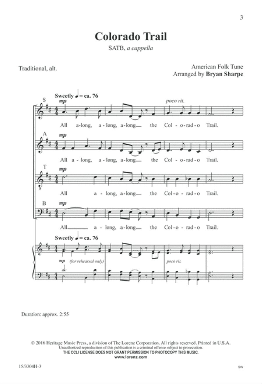 Colorado Trail 4-Part scores gallery preview page 3