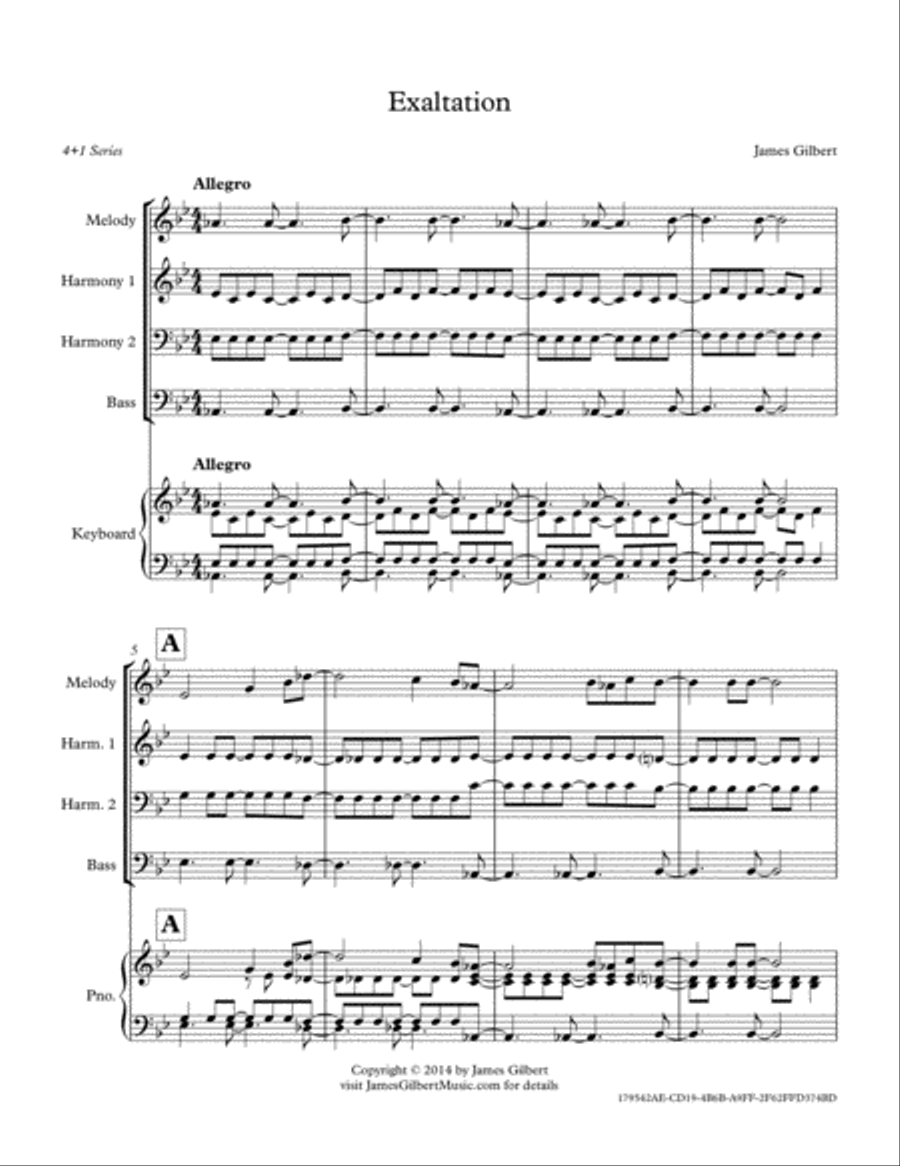 Exaltation Exaltation Small Ensemble scores gallery preview page 1