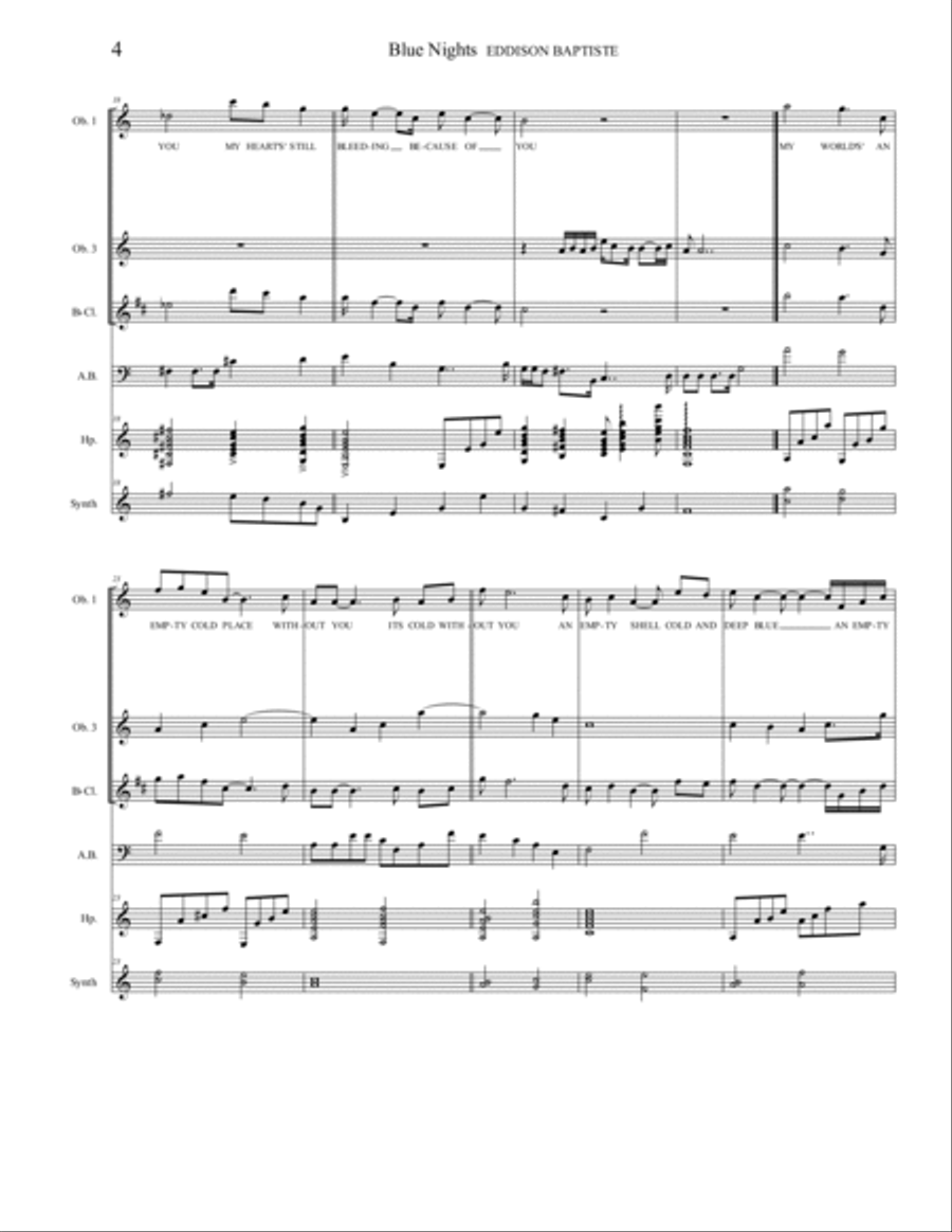 BLUE NIGHTS Piano scores gallery preview page 4