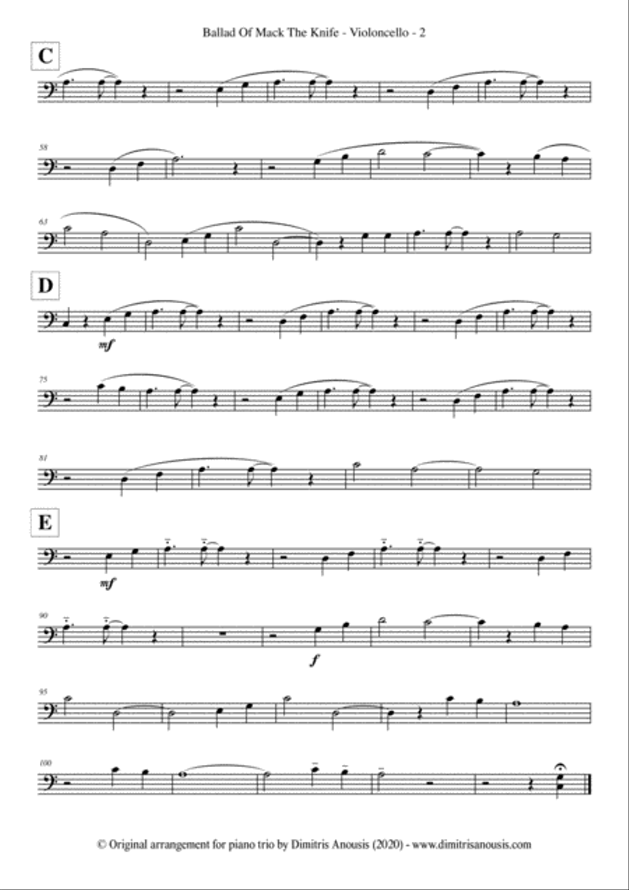 Mack The Knife Chamber Orchestra scores gallery preview page 6