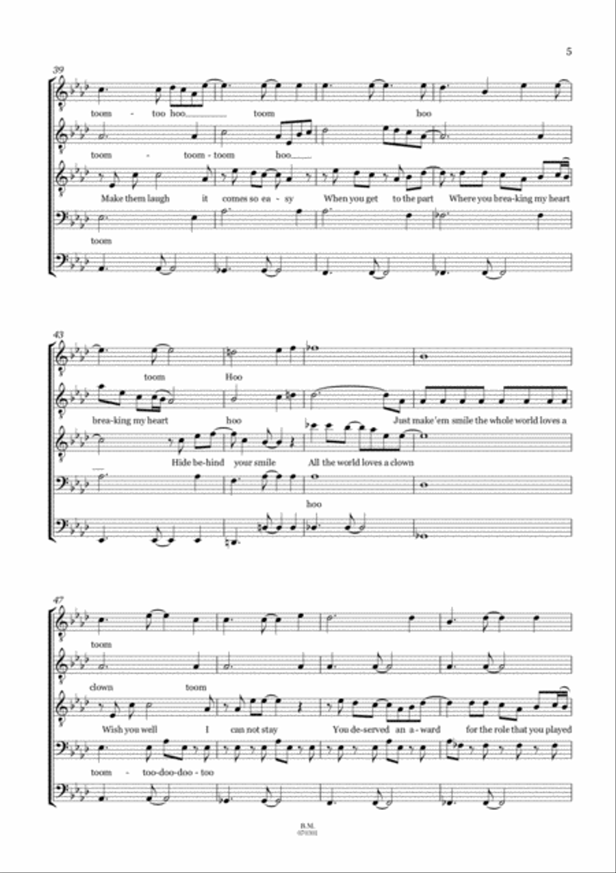 Take A Bow TTBB scores gallery preview page 5