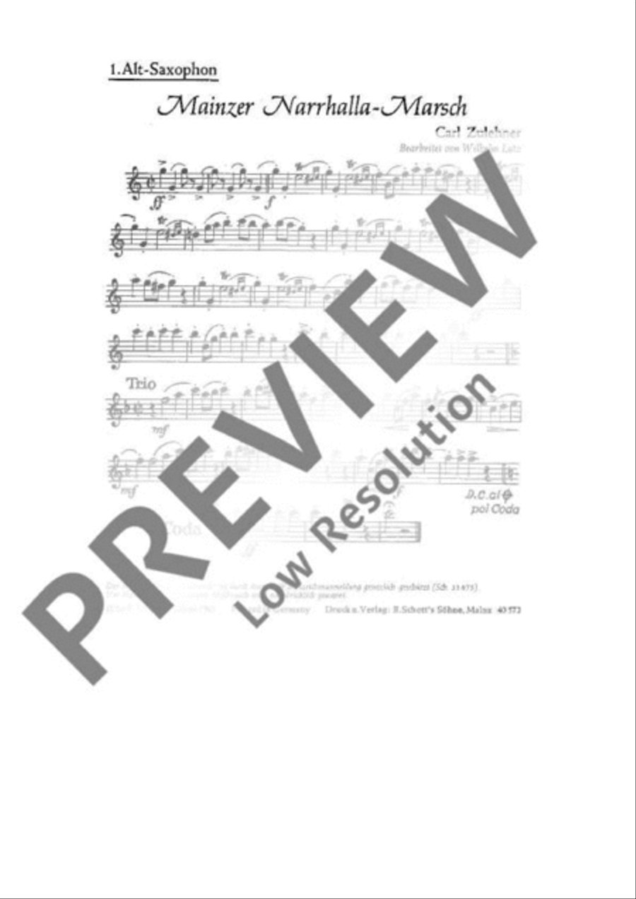 Mainzer Narrhalla-Marsch Concert Band scores gallery preview page 9