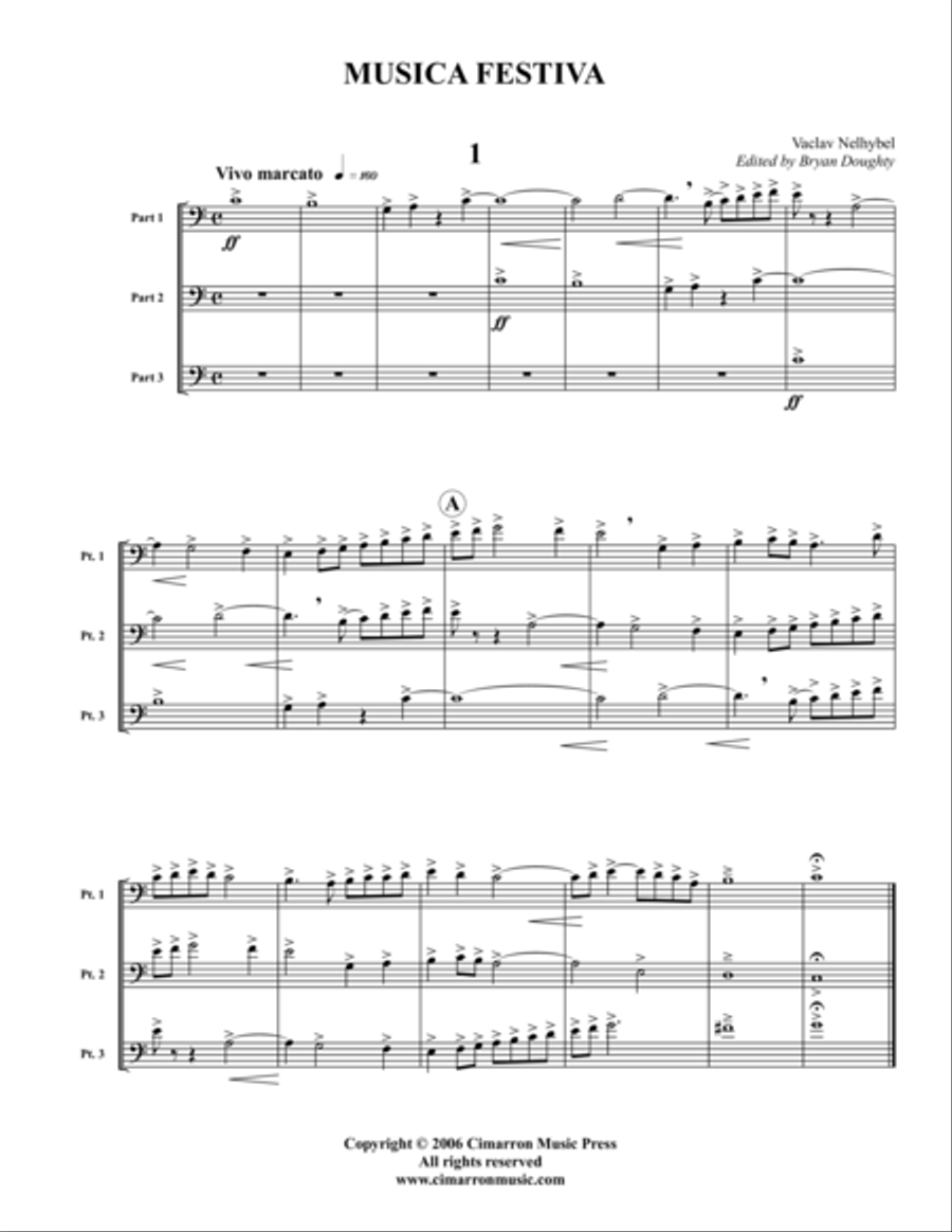 Musica Festiva Woodwind Trio scores gallery preview page 1