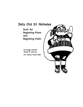 Book cover for Jolly Old St. Nicholas - Easy Piano and easy Violin Duet