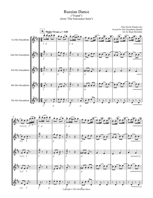 Russian Dance ("Trepak") (from "The Nutcracker Suite") (F) (Alto Saxophone Quintet)