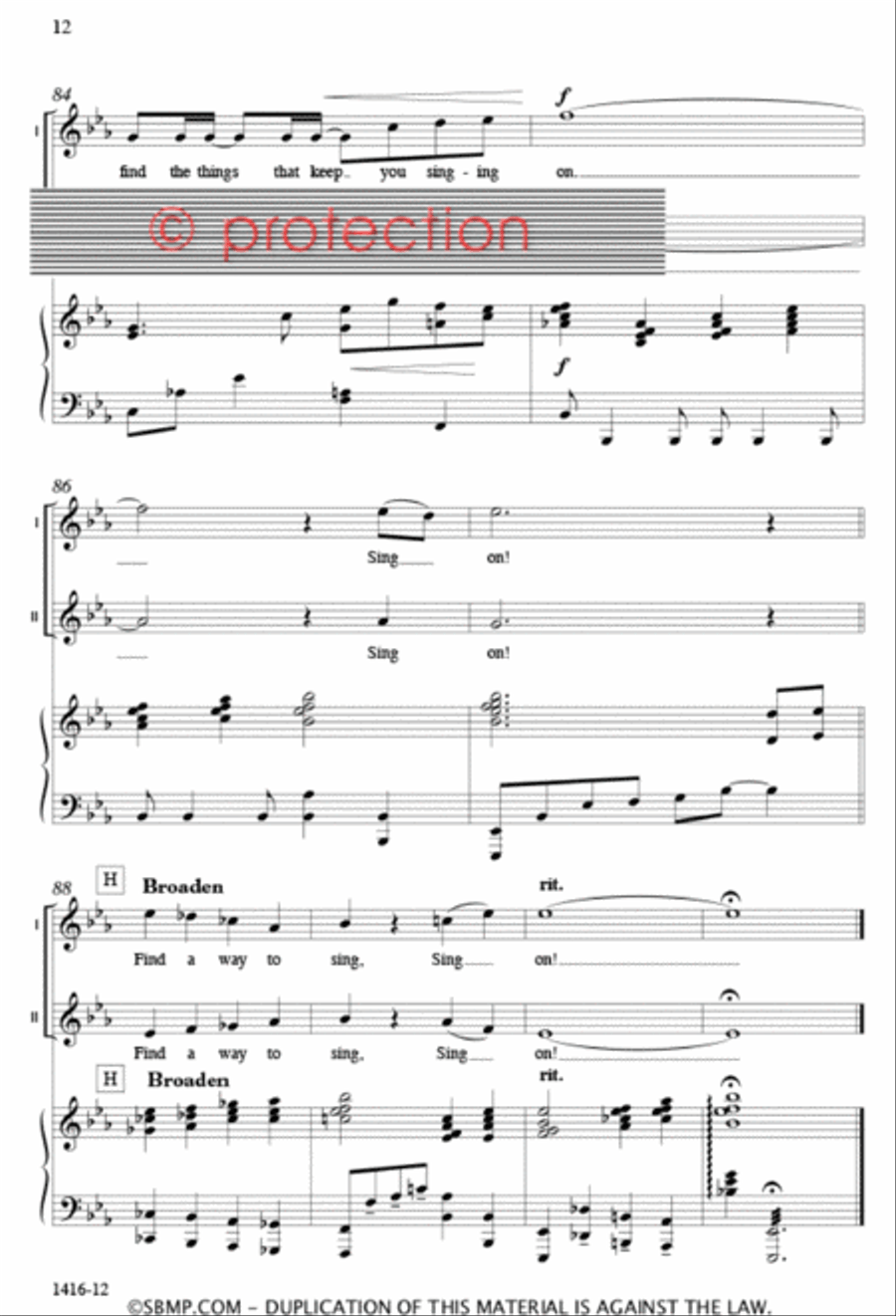 Sing On! - Two-part Octavo 2-Part scores gallery preview page 11