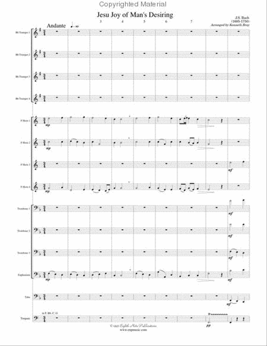 Jesu Joy of Man's Desiring Score and Parts scores gallery preview page 2